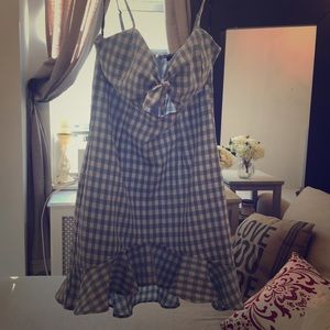 Baby blue gingham dress